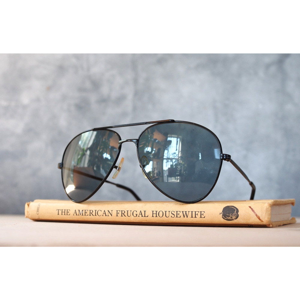 Vintage Foster Grant Aviator Sunglasses NOS 80s Korea Pilot Classic Grandpa